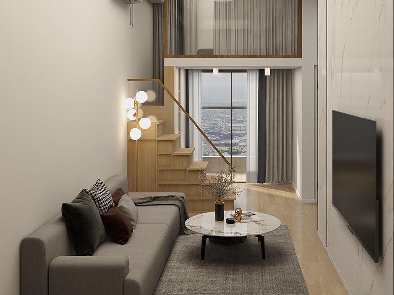 中山坦洲裕洲湾公寓装修 33㎡小居室翻新改造 现代简约风格清