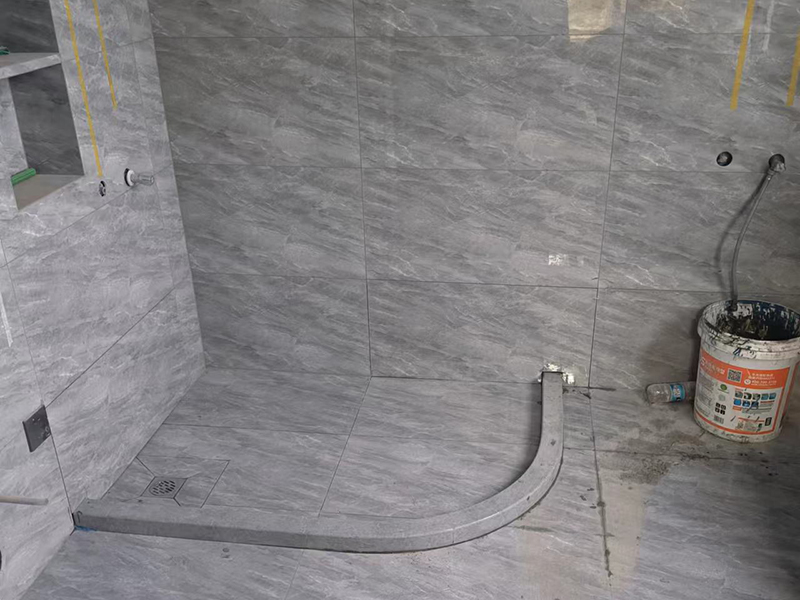 7平米浴室简单装修 淋浴房干湿分离 北京红山郡小区新房清包施
